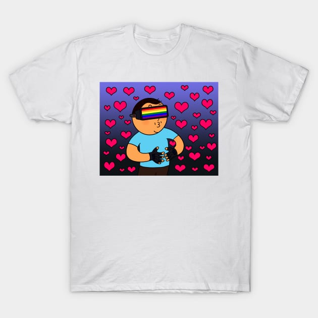 Virtual Reality Glasses Gay Pride Love T-Shirt by Nalidsa